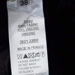 Pre Owned Balmain Black Triangular Front Detail Sleeveless Dress S