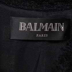 Balmain Multicolor Tweed Collarless Jacket M