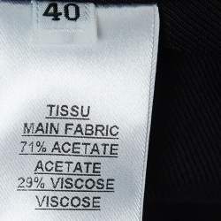 Balmain Black Crepe Double Breasted Blazer M