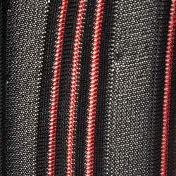 Balmain Black/Red Striped Stretch Sheer Jumpsuit S