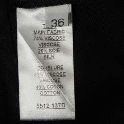 Balmain Black Gabardine Flared Trousers S