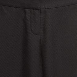 Balmain Black Gabardine Flared Trousers S