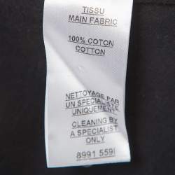 Pre Owned Balmain Black Tiger Print Cotton Button Detailed Sleeveless Tshirt M