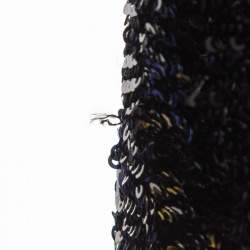 Balmain Black Multicolor Sequin Embellished Mini Dress M