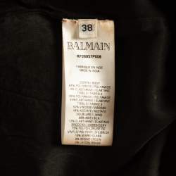 Balmain Black Multicolor Sequin Embellished Mini Dress M