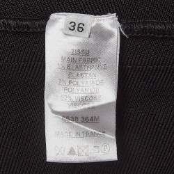 Pre Owned Balmain Black Stretch Knit Cut-Out Bodycon Mini Dress S