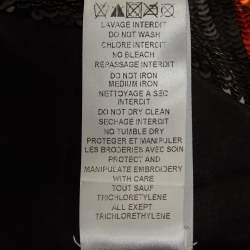 Pre Owned Balmain Multicolor Sequin V-Neck Mini Sheath Dress S