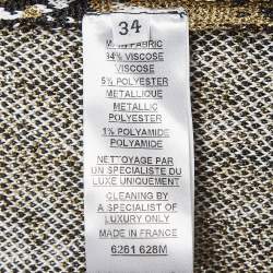 Pre Owned Balmain Multicolor Stripe Lurex Knit Mini Sheath Dress S