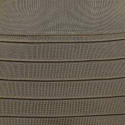 Pre Owned Balmain Olive Green Stretch Knit Lace-Up Mini Bodycon Dress S