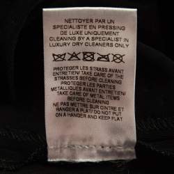 Pre Owned Balmain Black Jersey Embellished Mini Dress S