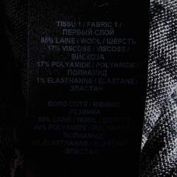 Pre Owned Balmain Black Monogram Wool Knit Mini Skirt S