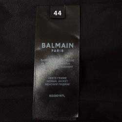 Balmain Black Wool Double-Breasted Jacket L