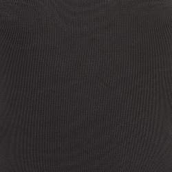 Pre Owned Balmain Black Lace-Up Stretch Knit Midi Dress M