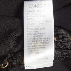 Pre Owned Balmain Black Lace-Up Stretch Knit Midi Dress M