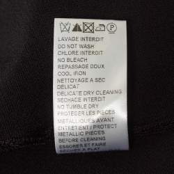 Pre Owned Balmain Black Stretch Knit Lace-up Midi Dress M