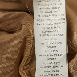 Pre Owned Balmain Beige Long Zip Front Jacket M