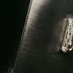 Balmain Silver/Black Tweed and Sequins Box Shoulder Bag