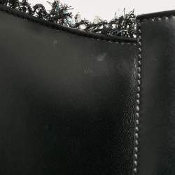 Balmain Silver/Black Tweed and Sequins Box Shoulder Bag