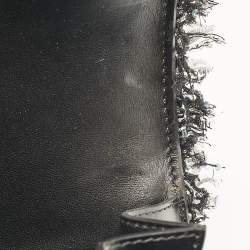 Balmain Silver/Black Tweed and Sequins Box Shoulder Bag
