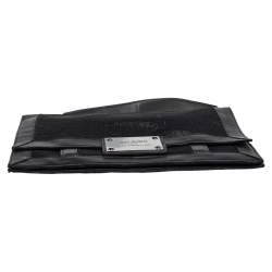 Balmain Black Leather and Sequin Flap Shoulder Bag