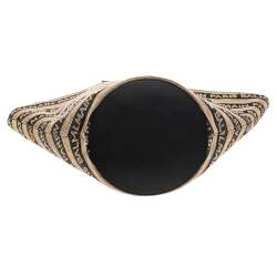 Pre Owned Balmain Multicolor Logo Woven Raffia Basket Bag