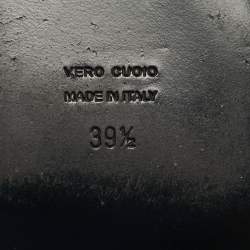 مملوكة مسبقًا حذاء بوت فوق الركبة بالمان جلد وزبد بني/وردي مقاس 39.5