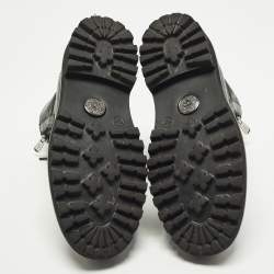 مملوكة مسبقًا حذاء بوت بالمان أسود جلد سلسلة تفاصيل مقاس 38.5