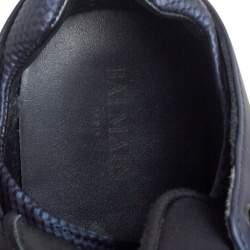 Balmain Black/Blue Neoprene Doda Sneakers Size 40