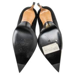 Balmain Paris Black Suede Pointe Toe Pumps Size 37