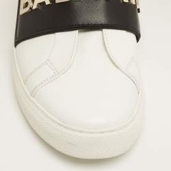 Pre Owned Balmain White Leather Low Top Sneakers Size 38