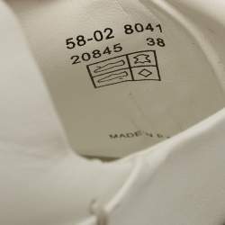 Pre Owned Balmain White Leather Low Top Sneakers Size 38