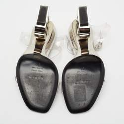 Pre Owned Balmain Transparent PVC Naomi Ankle-Strap Sandals Size 37