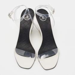 Pre Owned Balmain Transparent PVC Naomi Ankle-Strap Sandals Size 37