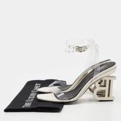 Pre Owned Balmain Transparent PVC Naomi Ankle-Strap Sandals Size 37