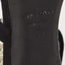 Balmain Black Suede Studded Ankle Cuff Sandals Size 38