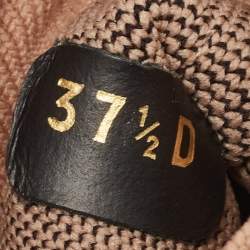 Pre Owned Balmain Blush Pink Stretch Knit  High Top Sneakers Size 37.5