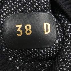 Balmain Black Fabric and Leather Cameron Sock Sneakers Size 38