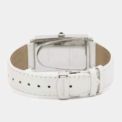 Pre Owned Balmain Silver Stainless Steel Leather Amphora 3401 Women's Wristwatch 25 mm