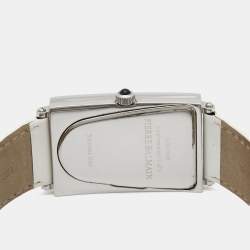Pre Owned Balmain Silver Stainless Steel Leather Amphora 3401 Women's Wristwatch 25 mm