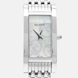 Balmain White Mother Of Pearl Stainless Steel Miss Balmain 2191 Women's Wristwatch 18 mm