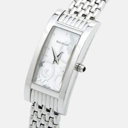 Balmain White Mother Of Pearl Stainless Steel Miss Balmain 2191 Women's Wristwatch 18 mm