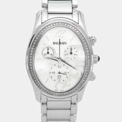 Balmain Silver Stainless Steel Diamond 5475 Women's Wristwatch 33 mm