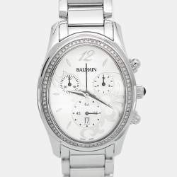 Balmain Silver Stainless Steel Diamond 5475 Women's Wristwatch 33 mm