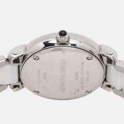 Balmain White Ceramic Stainless Steel B3896.33.22 Women's Wristwatch 29 mm