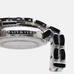 Balmain White Ceramic Stainless Steel B3896.33.22 Women's Wristwatch 29 mm