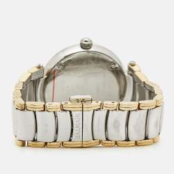 Pre Owned Balmain Silver Dial Two Tone Stainless Steel Diamond Classica Lady Downtown 4076 Women's Wristwatch 35 mm