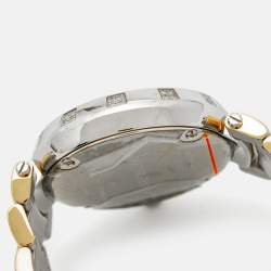 Pre Owned Balmain Silver Dial Two Tone Stainless Steel Diamond Classica Lady Downtown 4076 Women's Wristwatch 35 mm