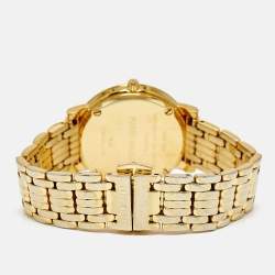 Pre Owned Balmain Elegance Chic B1690.33.84 Mother Of Pearl Diamond Gold Plated Stainless Steel Women's Wristwatch 29 mm