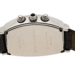 Pre Owned Balmain White Mother of Pearl Stainless Steel Arcade Chronograph Women's Wristwatch 30 mm