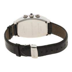 Pre Owned Balmain White Mother of Pearl Stainless Steel Arcade Chronograph Women's Wristwatch 30 mm